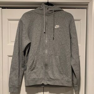 Nike Heather Gray Full-Zip Hoodie